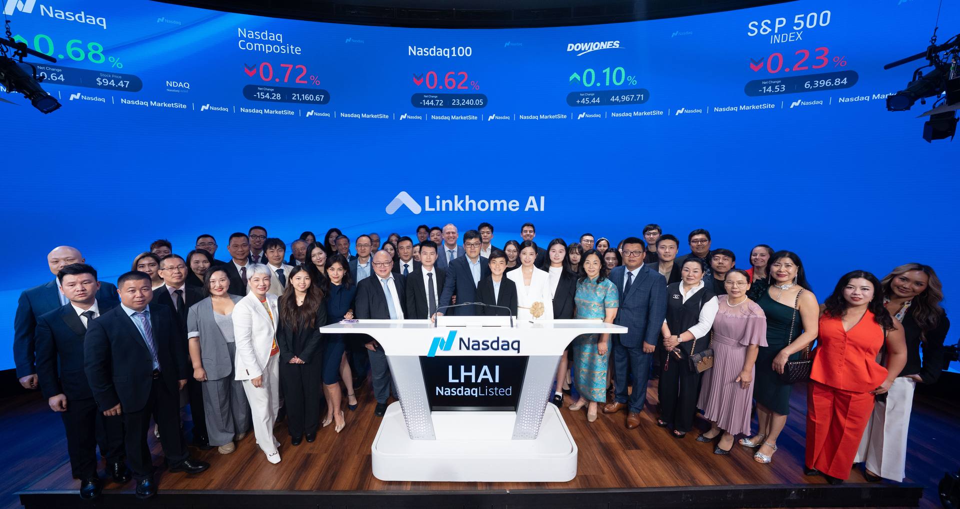 Linkhome Holdings at the Nasdaq opening bell